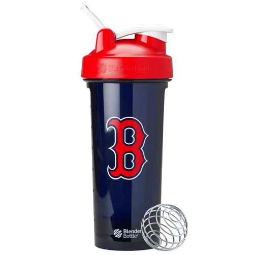 BlenderBottle Shaker Bottle Pro Series Perfect for Protein Shakes and Pre Workout, 28-Ounce, Red/Blue (Boston Red Sox)