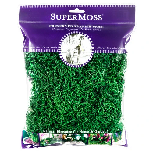 SuperMoss (26908 Spanish Moss Preserved, Hunter, 120 Cubic Inch (Appx. 4oz)