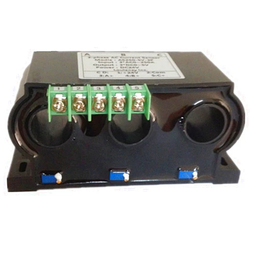 Loulensy 3-phase AC Current Sensor Transducer Transformer Transmitter with 3 Element 0-350A AC Output 4-20mA DC