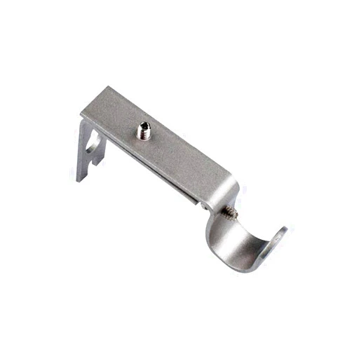 WskLinft Curtain Rod Bracket, Adjustable Iron Window Curtain Rod Bracket Holder Drape Bar Fixed Hook Clamp Gray