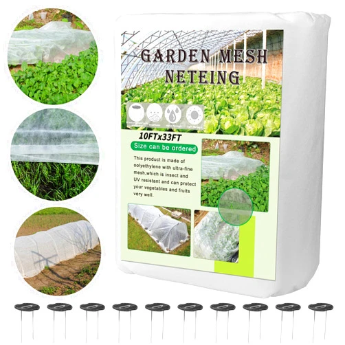 Oleitodh Plant Covers Freeze Protection- 1.05 oz/yd² 10Ft x 33Ft Frost Cloth Blanket Floating Row Cover for Winter Snowstorm, Frost Blankets Outdoor Vegetable Protect from Birds, Pests Shade Cloth