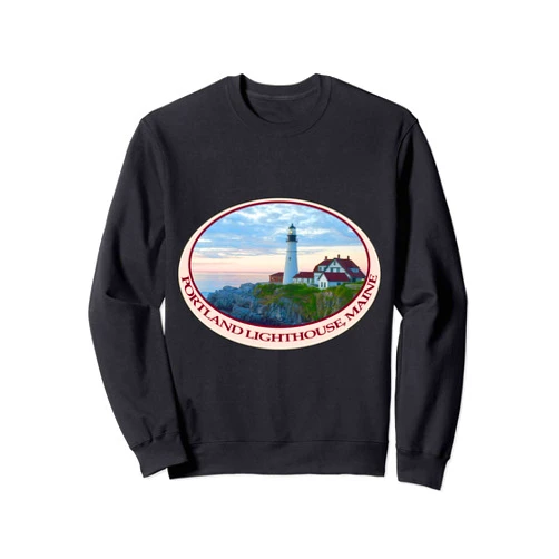 Trendy Portland Lighthouse Portland Lighthouse Maine at Sunrise Great Souvenir Sweatshirt