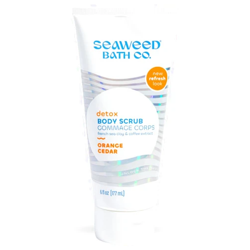 The Seaweed Bath Co. Seaweed Bath Co. Detox Body Scrub, Orange Cedar Scent, 6 Ounce, Sustainably Harvested Seaweed, French Sea Clay, Coffee Extract