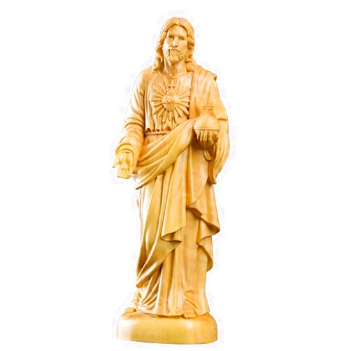 EVANEM 20cm Traditional Hand Carving, for Home Living Room Church Decor Boxwood Catholic Carving Jesus Statue Ornaments