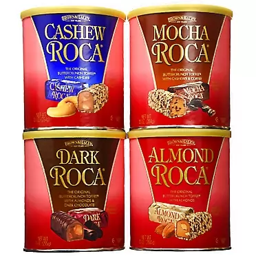 Brown & Haley Brown and Haley Dark Roca, Almond Roca, Cashew Roca, Mocha Roca Tote Variety 39 OZ
