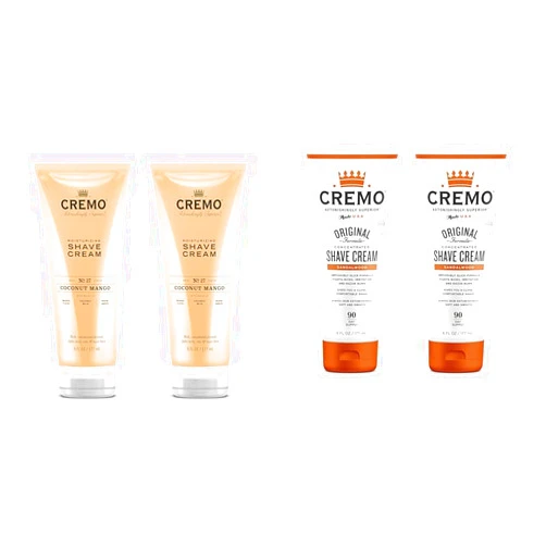 Cremo Coconut Mango and Sandalwood Shave Creams, 6 Fl Oz (2 Packs of 2)