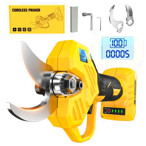 Cerycose Electric Pruning Shears for DeWalt 20V MAX Battery : Cordless Pruner with LCD&SK7 Blades - Cut Capacity 2 Inch Pruning Shears for Gardening Tree Branch Cutter (Tool Only)