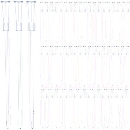Nuanchu White PVC Replacement Tube Supplies Colon Tubes Kit Clear Replacements Hose with Flexible Rounded End for Smooth Insert Catheters for Women Men FR12 (60 Pieces)