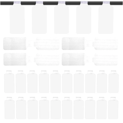 Eersida 60 Pieces Self-Adhesive Cable Labels, Paste Wire Labels, Nylon Writable Cord Tags Office White Cable Tags Waterproof Wire Tags for Electronics Computers Cable Management and Identification