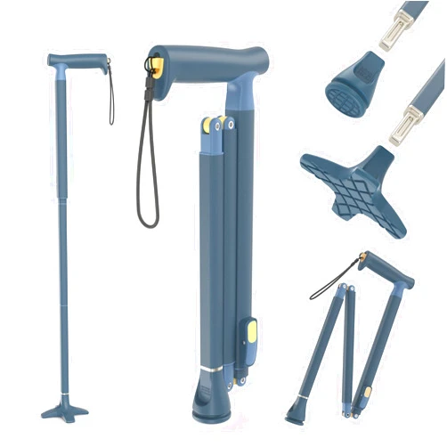 Michael Graves Design Michael Graves Quick Fold Walking Cane for Men and Women - Foldable Walking Stick for Stability and Style - Collapsible Folding Cane - Walking Sticks for Seniors & Adults