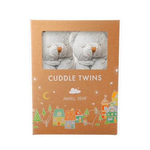 Angel Dear - Grey Bear Blankies Cuddle Twins 2 Piece Set