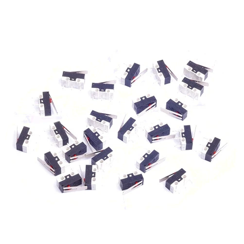 Cylewet 25Pcs AC 1A 125V 3Pin SPDT Limit Micro Switch Long Hinge Lever for Arduino (Pack of 25) CYT1073