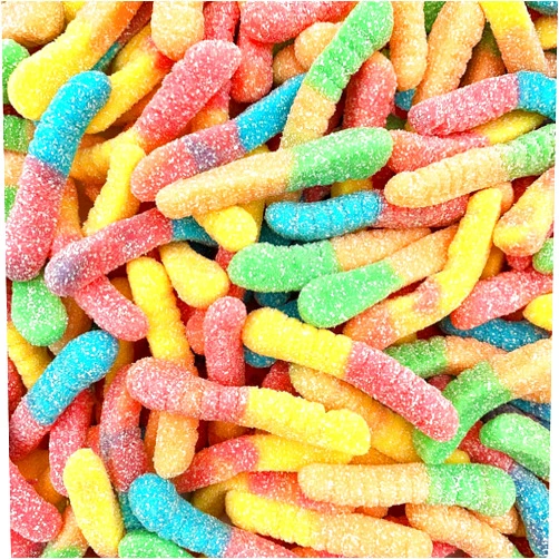 Smarty Stop Gummy Worms (2 Pound (Pack of 1), Neon)
