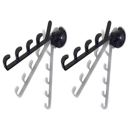 Pmsanzay Adjustable Fishing Pole Rack & Holder - Vehicle & Boat Storage for Car, Truck, SUV & RV - Suction Cup Mounted - No Rods Included - 1 Pair