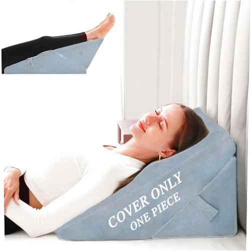 FSCGIFE Bed Wedge Pillow Cover, Replacement Wedge Pillow Case for 9&12 Inch Adjustable Bed Wedge Pillow, Removable & Machine Washable(Dark Grey)