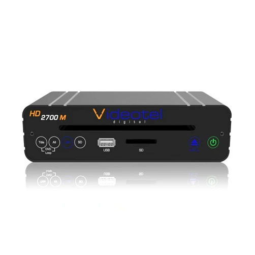 Videotel, Inc. and Videotel Digital Videotel Digital Industrial Grade Looping DVD and Digital Signage Media Player All in one Unit. DVD, USB & SD. 24/7 Continuous Looping Play, Auto Powers On, Auto Plays, Auto Repeats - HD2700 M +