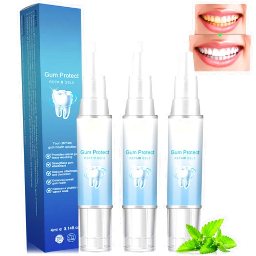 Omaky Neslemy Gum Gel,Neslemy Gum Shield Therapy Gel,Teeth Whitening Gum Instant Soothing Gel,Dentizen Gum Therapy Gel,Instant Tooth Whitening Pens for Oral Care (3PCS)