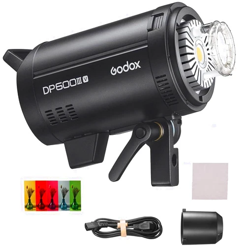 Godox DP600III-V Upgraded Studio Flash Light 600Ws Power GN106 5600±200K Strobe Lighting Built-in 2.4G Wireless X System Bowens Mount Photography Flashes for Wedding Fashion Advertising Photography