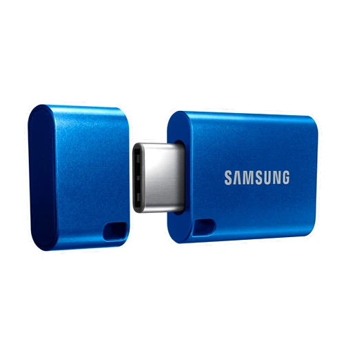 Samsung Type-C™ USB Flash Drive, 256GB, Transfers 4GB Files in 11 Secs w/Up to 400MB/s 3.13 Read Speeds, Compatible w/USB 3.0/2.0, Waterproof, 2022, Blue, MUF-256DA/AM