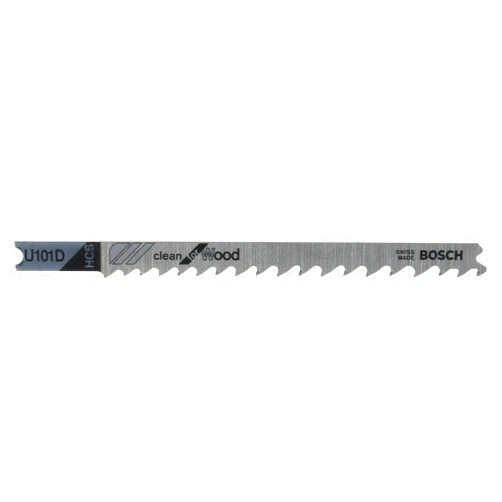 BOSCH U101D3 3-Piece 4 In. 6 TPI Clean for Wood U-shank Jig Saw Blades