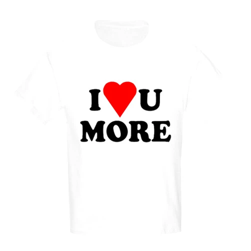 CafePress I Love You More Shirt Kids Light T Shirt Kids Cotton T-Shirt