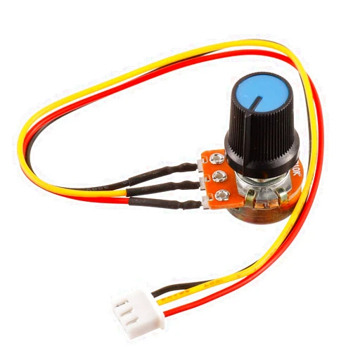BOJACK B10K Knurled Shaft 3 Terminals Linear Taper Rotary Potentiometer WH148 10 K Ohm Single Turn Carbon Film Variable Resistor with XH2.54-3 Pin Connector Wire Cable（Pack of 2）