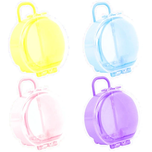 Framendino, 4 Pack Mini Travel Hard Suitcase Box Tiny Candy Box for Wedding Party Decoration 4 Colors