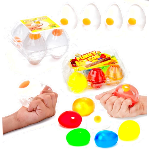 IPIDIPI TOYS Funky Egg, Stress Relief Yolk Squishies Fun Toy for Children | Anxiety Reducer Sensory Play | Tension Relief for Adults & Help for Autism & ADHD