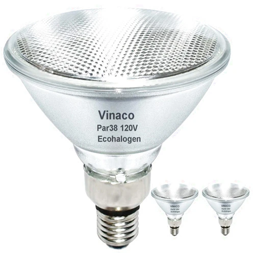 Vinaco PAR38 Outdoor Flood Light, 2PCS PAR38 Halogen Flood Light 80W, High Brightness 1500LM Equivalent 100W, PAR38 Dimmable with Long Lasting, Warm White, PAR38 Halogen 80W with E26 Base for Indoor&Outdoor