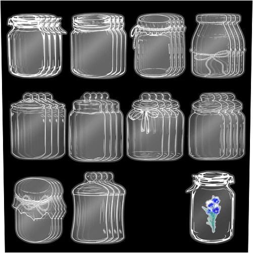 DIVINA VITAE 40 Pcs Large Size DIY Transparent Dried Flower Bookmarks Kit Clear Bookmarks for Pressed Flowers Clear Pressed Flower Bookmark Set Clear Jars Stickers Decals for Crafts Transparent Flower Page Markers