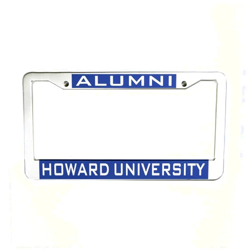 Iiffii Alumni-Howard University Cute Cool Stainless Steel Metal License Plate Frames Car Tag Cover Holder 2 Holes Rust-Proof for Car University