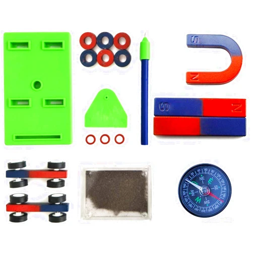 AOMAG Labs Junior Science Magnet Set for Education Science Experiment Tools Icluding Bar/Ring/Horseshoe/Compass Magnets