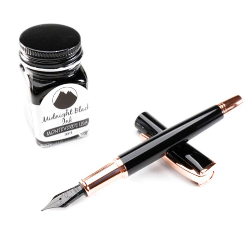 Monteverde USA Impressa Fountain Pen Gift set (Black) Fine Nib - Premium pen for Men & Women – Perfect for Office, Business, School, Gifts, Journaling, Autographs