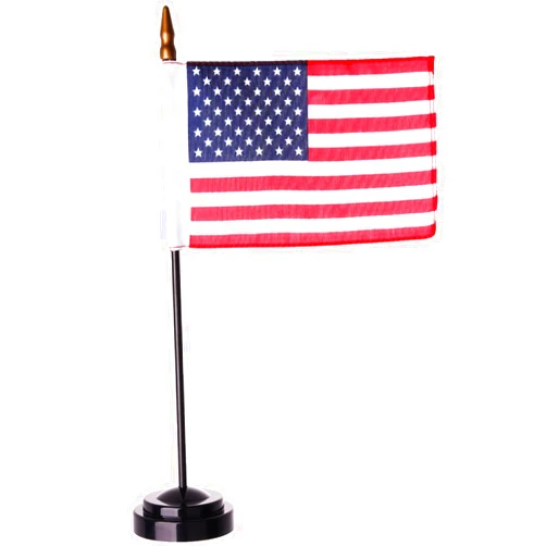 Wuliim USA Desk Flag - Premium Quality | American US Office Table Flags | Miniature US Desktop Flag with 12