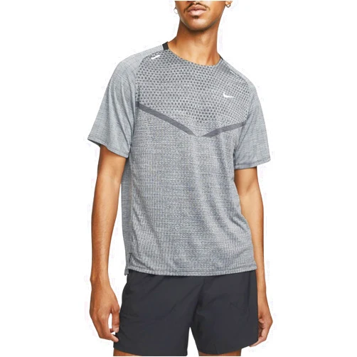 Nike mens TechKnit Dri-Fit Adv Shorts Sleeve Running Top