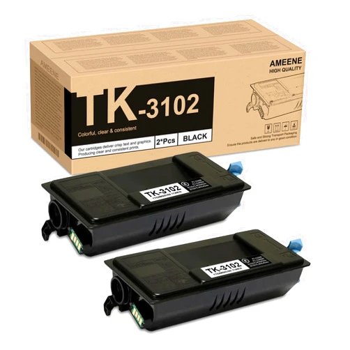 Ameene TK-3102 TK3102 Black Toner Cartridge 2-Pack Replacement for Kyocera TK3102 1T02MS0US0 Toner for ECOSYS M3040idn M3540idn FS-2100DN FS-2100D Printer, (13,000 Page-Yield)