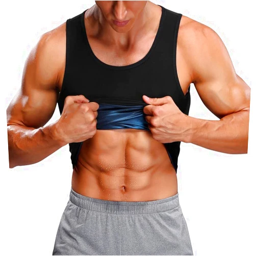 SHAPERIN Sauna Sweat Vest for Men Heat Trapping Pullover Sweat Enhancing Vest Workout Tank Top