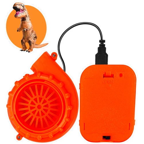 Cleacloud Inflatable Costume Fan Replacement, Mini Blower Fan for Dinosaur Costume Orange Inflatable Costume Fans Halloween Christmas Festival
