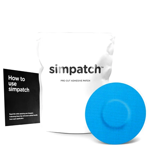 SIMPATCH Universal Adhesive Patch, No Hole (25-Pack) (Blue)