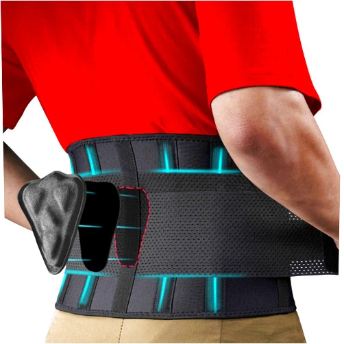 FEATOL Back Brace for Lower Back Pain Relief，Heavy Work Lifting, Sciatica, Herniated Disc with Ergonomically 3D Silicone Pad Men & Women XXL
