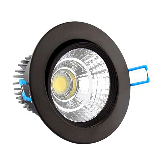 Generic Recessed LED Ceiling Lights COB 10W Black Spotlight AC 110-240V Flush Mount Downlights 60 Beam Angle Adjustable 80W Halogen Bulbs Equivalent for Display Cabinet Wall Washer