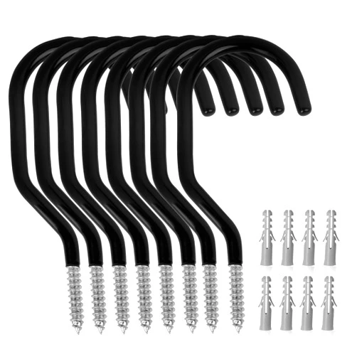 GURADESIGN 8-Pack Heavy Duty Bike Hook, Loading Capacity 100 LBS, 6 inch, Bike Hooks for Garage Wall and Garage Ceiling