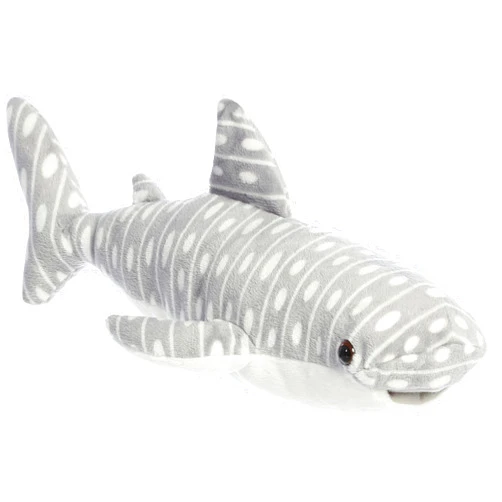 Aurora® Adorable Flopsie™ Whale Shark Stuffed Animal - Playful Ease - Timeless Companions - Grey 12 Inches