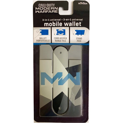 Trends International LLC Call of Duty Modern Warfare Urban Camouflage Cell Phone Wallet w/Stand 3 in 1 Holds Credit Cards, Stand and Cord Keeper