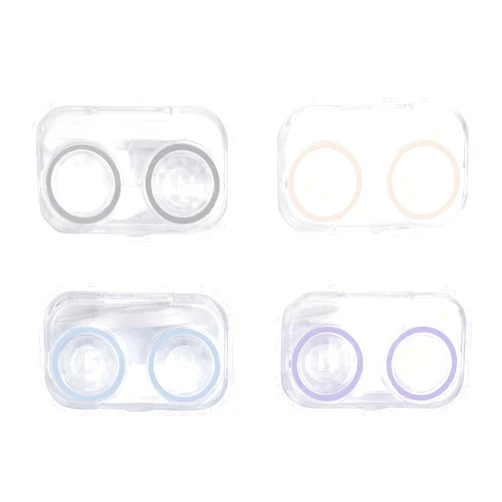 Othirls 4 PCS Contact Lens Cases, Colorful Contact Lens Container Holder, Outdoor Portable Mini Contact Lens Soak Storage Kit for Travel & Home