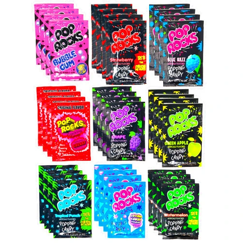 crait Pop Rocks Crackling Candy Variety Pack Classic Popping Candy - Pop Rocks Candy, Pop Rocks Bulk Candy, Nine Different Flavors Bulk Pop Rocks Popping Candy (36 Count)