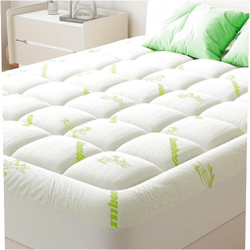 DUMOS Twin Size Ultra Soft Mattress Topper, Viscose Derived from Bamboo, Pillow Top Mattress Pad with Stretchable Pockets, Breathable Cooling Topper for Back Pain Relief