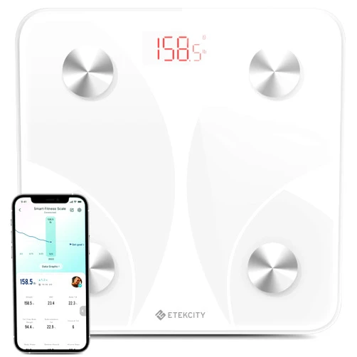 Etekcity Scale for Body Weight, Smart Digital Bathroom Weighing Scales with Body Fat and Water Weight for People, Bluetooth BMI Electronic Body Analyzer Machine, 400lb