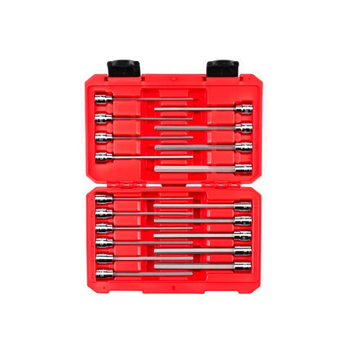 TEKTON 3/8 Inch Drive Long Hex Bit Socket Set, 19-Piece (1/8-3/8 in., 3-10 mm) | SHB91315