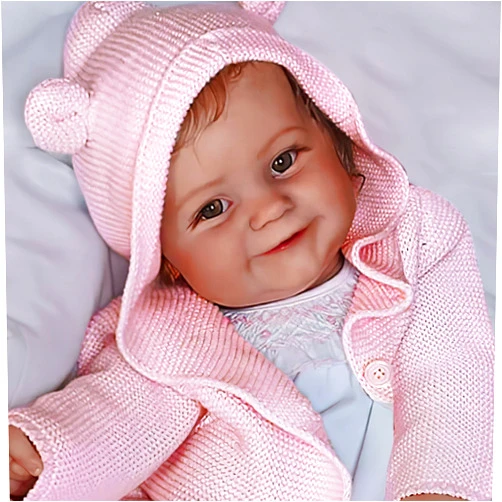 ADFO Lifelike Reborn Baby Dolls - 20 Inches Soft Body Realistic-Newborn Baby Dolls Handmade Real Life Baby Dolls with Gift Box for Kids Age 3 + & Collection, Isabella
